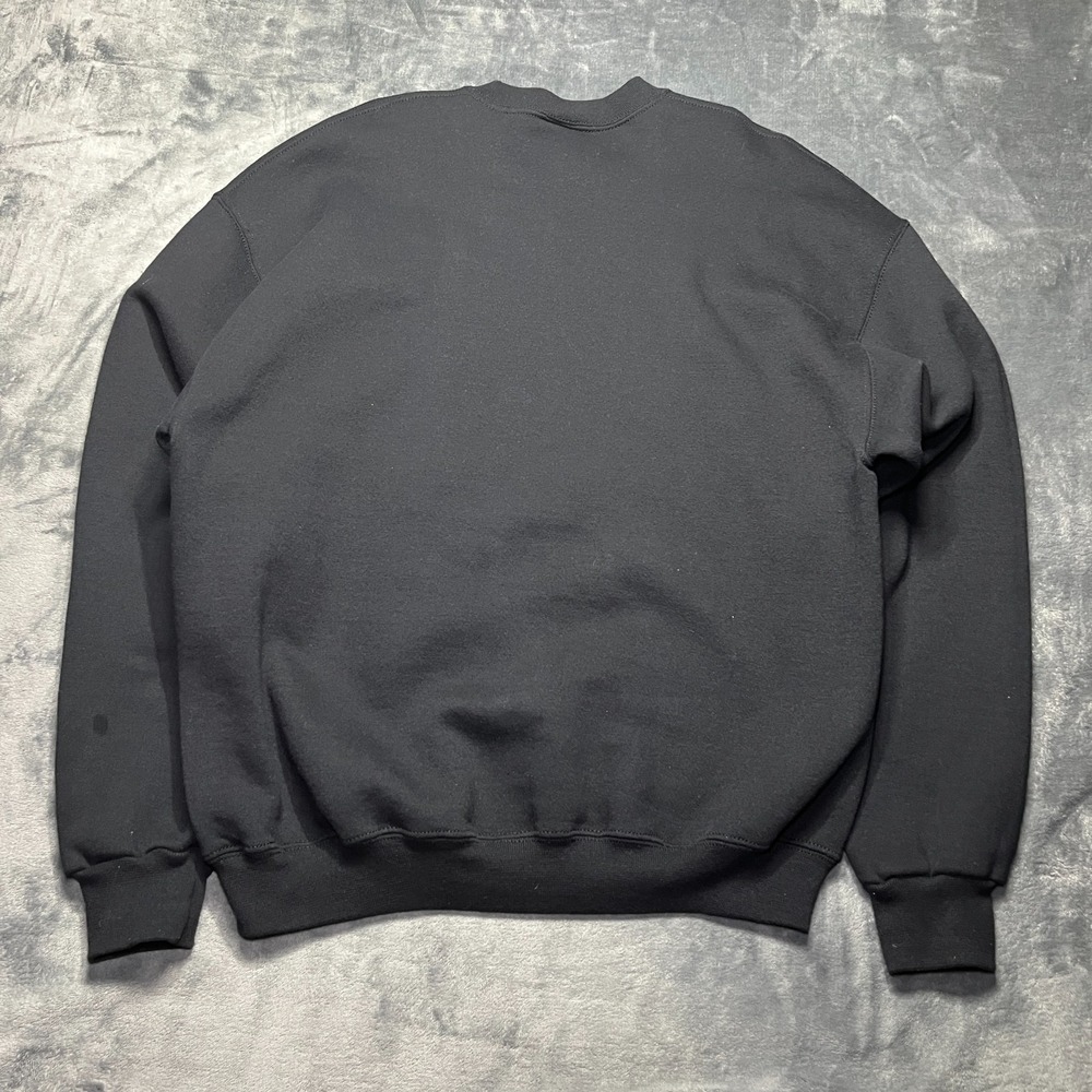 Vintage Russell Athletic Blank Crewneck Sweatshirt Adult XL Black Heavyweight - Picture 9 of 10